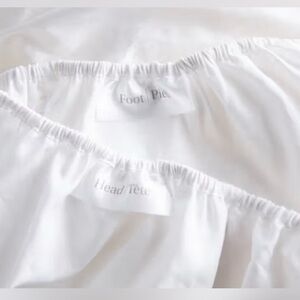 ENDY 2 x King Size White Everyday Sleep Fitted Sheets EUC